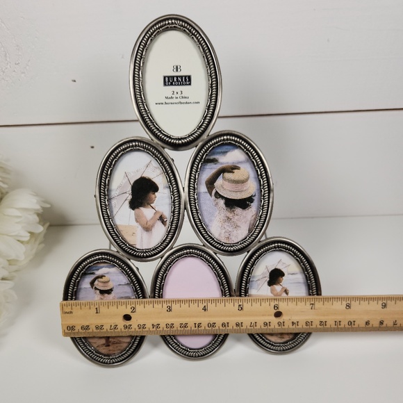 Burnes of Boston Revere 6 Oval Pewter Picture Frame - Classic Decorative Frames - Picture 4 of 8